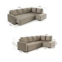 Ver imagem 2 de Sofá Andros 3 Lugares e Chaise 2,73m 