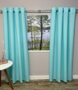 Ver imagem 1 de Cortina Verde-agua 300x250 Ilhós Cromado Sala/Quarto | FABRITEX