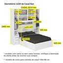 Ver mais imagens de Dormitório de Casal Completo 1220 Carvalho Claro
