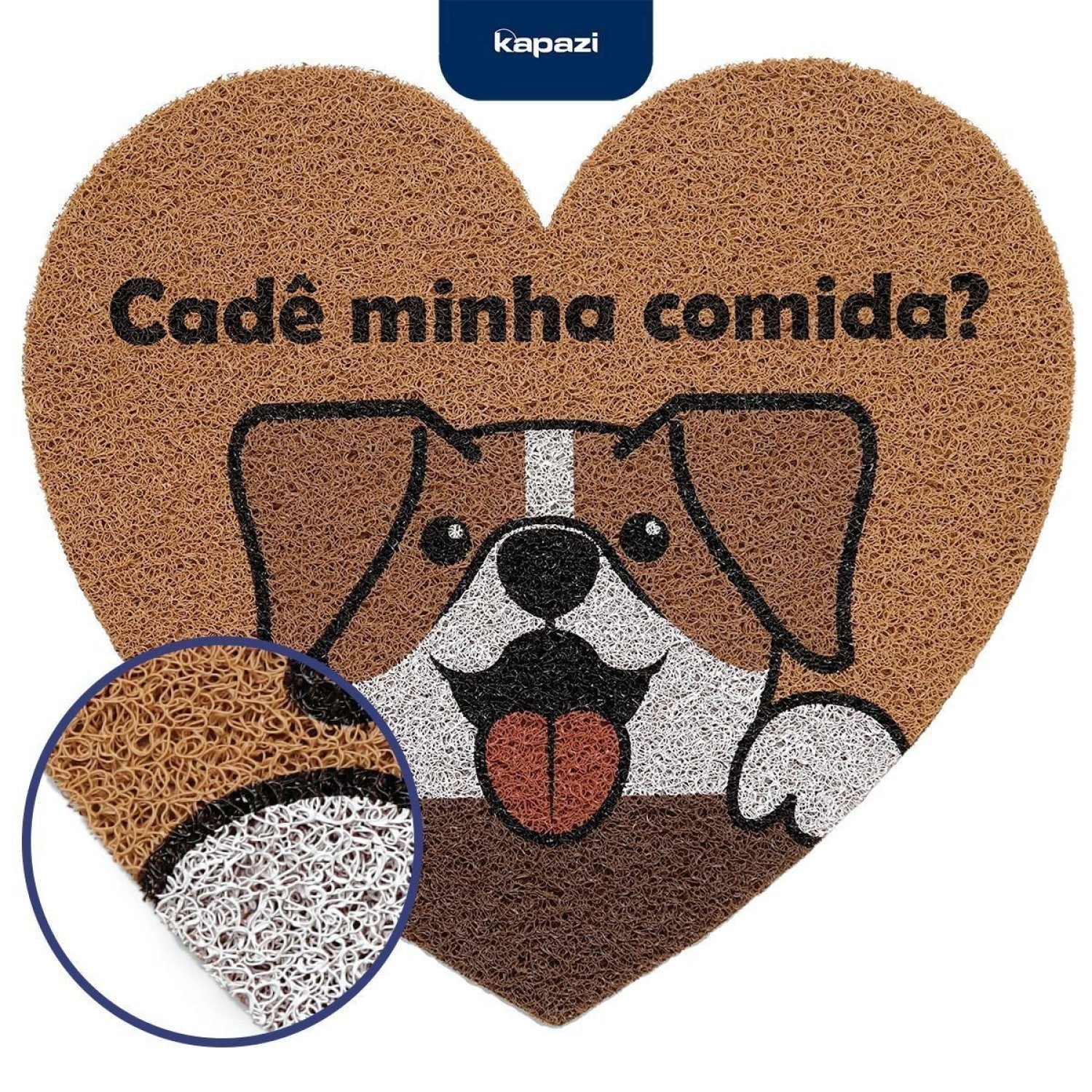 Capacho Vinil Pet 20 Heart 55cmx60cm Kapazi