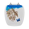 Tampa de Vaso Decorado Borboleta Pérola para Bacia Pettra - 1