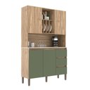 Ver imagem 4 de Armário de Cozinha 4 Portas 3 Gavetas Ac4430 Carvalho Oak Arbo Petra Decibal Carvalho