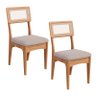 Kit 2 Cadeiras com 100% Mdf Freijó/bege Claro J20 - Dalla Costa - 2