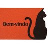 Capacho Vinil Pet Silhueta Gato 40cmx60cm Kapazi - 1