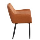 Ver imagem 5 de Kit 4 Cadeiras com Braços Marrakesh Fratini Estofado Matelassê (pu) Caramelo Base Aço Carbono