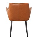 Ver imagem 3 de Kit 4 Cadeiras com Braços Marrakesh Fratini Estofado Matelassê (pu) Caramelo Base Aço Carbono