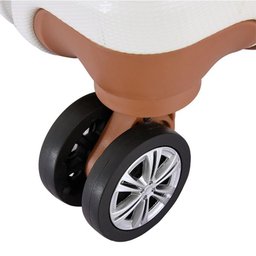 Mala de Viagem Abs Rigido Grande Bege Cadeado Senha Giro 360 - 3