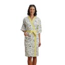 Ver imagem 1 de Roupão Felpudo Adulto Quimono Estampado Camomila Tamanho GG