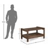 Conjunto Poltronas Banco 3 Lugares e Mesa Madeira Maciça Yescasa - 6