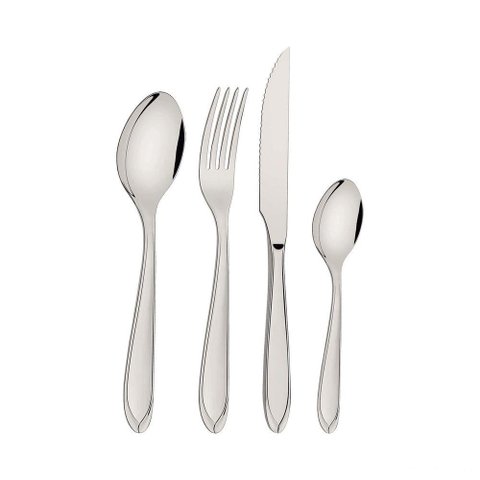 Faqueiro Laguna em Aço Inox com Facas para Churrasco Acabamento em Brilho 16 Peças Tramontina