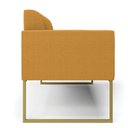 Ver imagem 6 de Sofá 2 Lugares Namoradeira Industrial Dourado Marisa Bouclê Mostarda D03 - D’Rossi