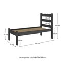 Ver imagem 3 de Cama de Solteiro Madeira Maciça com Colchão Incluso Multimóveis
