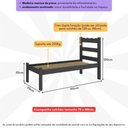 Ver imagem 4 de Cama de Solteiro Madeira Maciça com Colchão Incluso Multimóveis