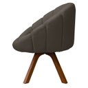 Ver imagem 3 de Poltrona Decorativa Orgânica Flora Base Giratória Bouclê - Sofa Store:bouclê Marrom