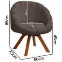 Ver imagem 6 de Poltrona Decorativa Orgânica Flora Base Giratória Bouclê - Sofa Store:bouclê Marrom