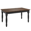 Ver imagem 1 de Mesa em Madeira Maciça com Pés Torneados Preto