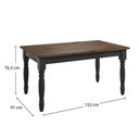 Ver imagem 4 de Mesa em Madeira Maciça com Pés Torneados Preto