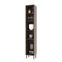 Ver imagem 3 de Paneleiro Simples Modulado com Vidro Fidelitá Lisboa 35cm 2 Portas Noce/off-white