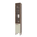 Ver imagem 2 de Paneleiro Simples Modulado com Vidro Fidelitá Lisboa 35cm 2 Portas Noce/off-white
