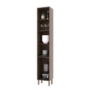Ver imagem 3 de Paneleiro Simples Modulado com Vidro Fidelitá Lisboa 35cm 2 Portas Noce/Off-White
