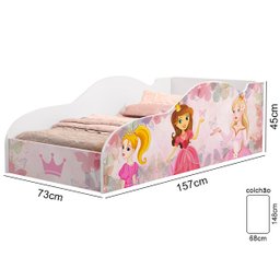 Cama Infantil Menina Rosa Com Colchão - 4