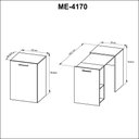 Ver imagem 2 de Balcão Mesa Multiuso Retrátil Me4170 Amêndoa Tecnomobili
