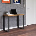 Ver imagem 1 de Mesa para Escritório Estilo Industrial F11 em Mdf Freijó Preto Fosco Dalla Costa