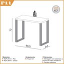 Ver imagem 2 de Mesa para Escritório Estilo Industrial F11 em Mdf Freijó Preto Fosco Dalla Costa