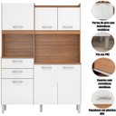 Ver imagem 4 de Kit Cozinha 6 Portas 2 Gavetas Antônia Amendola/Branco