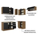 Ver imagem 5 de Armário de Cozinha Completa de Canto 349cm Rustic/Preto Glamy Madesa 07