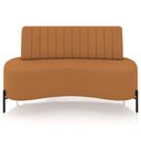 Ver imagem 3 de Sofá Chaise 2 Lugares Sala Living 135cm Pés Industrial Cayman K01 Linho Terracota - Lyam Decor