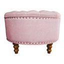 Ver imagem 3 de Puff Amora 80 Cm Suede Vermelho Slk Decor Amara Rosa Claro