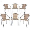 Ver imagem 1 de 6 Cadeira Maresia Aluminio Polido Fibra Sintetica Tr. Simples - Capuccino