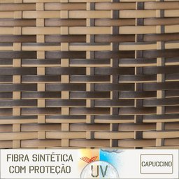 6 Cadeira Maresia Aluminio Polido Fibra Sintetica Tr. Simples - Capuccino - 6
