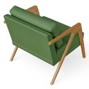 Ver imagem 7 de Poltrona Decorativa Sala De Estar Pietra Com Estrutura Madeira L02 Facto Verde Musgo - Lyam Decor
