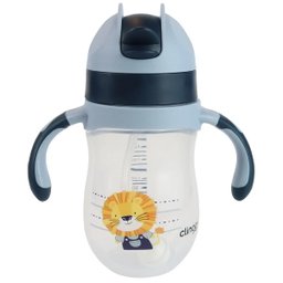 Copo Anatomico com Canudo de Silicone 220ML Clingo - LEAO - 1