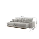 Ver imagem 3 de Sofá Duque Dois Módulos de 100cm B25cm Meu Sofá Online B026 Veludo Prata