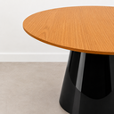 Ver imagem 3 de Mesa de Jantar Redonda 100cm Freijó - Base Cone Preto