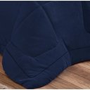 Ver imagem 2 de Coberdrom Casal Queen Dupla Face Sherpa com Manta Felpuda Marinho.