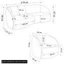 Ver imagem 4 de Sofá 4 Lugares Orgânico 318cm e Poltrona Zion M22 Linho Branco - Mpozenato