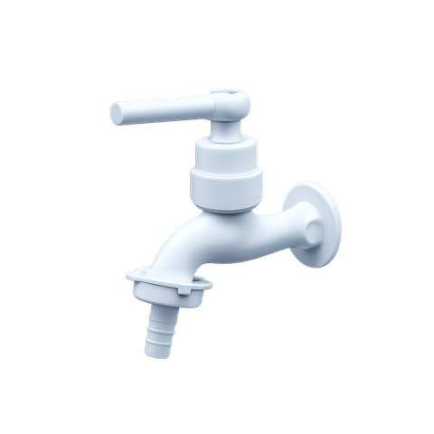 Torneira para Jardim 1130 com Bico C31 em ABS Branco - Bognar