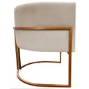 Ver imagem 4 de Kit 2 Poltronas para Sala de Recepção Luna Suede Cores Base de Ferro Bronze