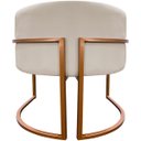 Ver imagem 6 de Kit 2 Poltronas para Sala de Recepção Luna Suede Cores Base de Ferro Bronze