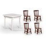 Conjunto Mesinha Infantil Branca com 4 Cadeiras Kids Imbuia - Straub Web - 1