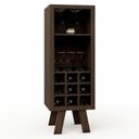 Ver imagem 3 de Cristaleira Londres 1 Prateleira 9 Nichos Marrom - Pnr Móveis