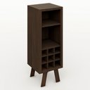 Ver imagem 6 de Cristaleira Londres 1 Prateleira 9 Nichos Marrom - Pnr Móveis