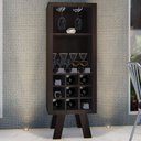 Ver imagem 1 de Cristaleira Londres 1 Prateleira 9 Nichos Marrom - Pnr Móveis