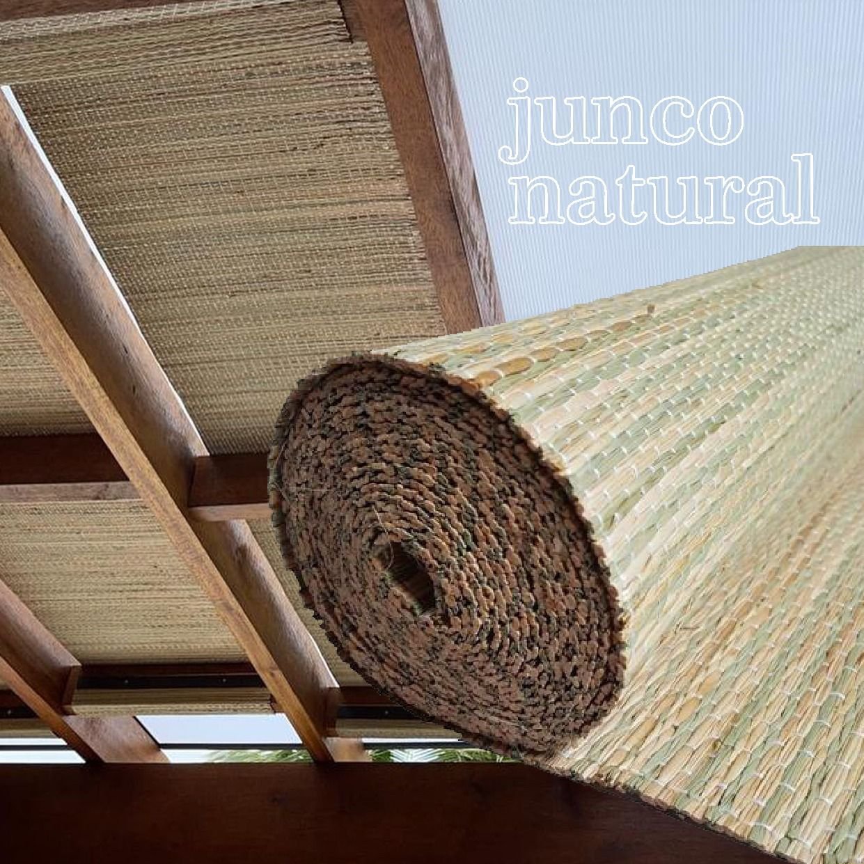 5mt X 90cm Esteira de Junco Forro, Pergolado, Junco Natural Decore Fácil Shop