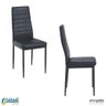 Kit 2 Cadeiras V1001 Base em Aço Estofada em Pvc Preta ou Marrom - Rivatti - 1