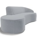 Ver imagem 7 de Sofá 5 Lugares Curvo Sala de Estar Living Firenze Direito D02 Veludo Cinza 300 cm C-317 - Lyam
